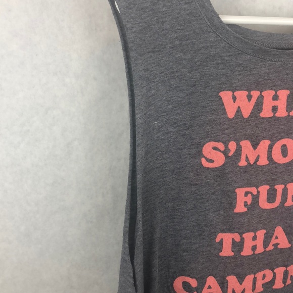 Hollister Tank Top Medium Gray Peach S’more Camp - Picture 4 of 5